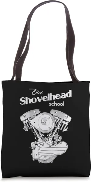 Vintage HD Shovelhead Motorcycle FLH Engine Motor Biker Tote Bag