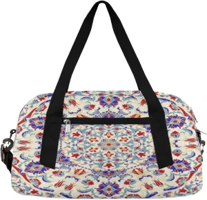 Vintage Mandala Kids Overnight Duffle Bags for Girls Boys, Turkish Style Lightweight Sports Gym Bag for Kids，Small Overnight Weekender Carry on Travel Bags Dance Bag