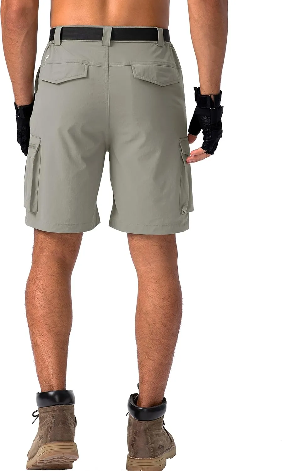Viodia Men's Hiking Cargo Shorts Stretch Tactical Shorts for Men with 8 Pockets Quick Dry Lightweight Shorts for Work Fishing