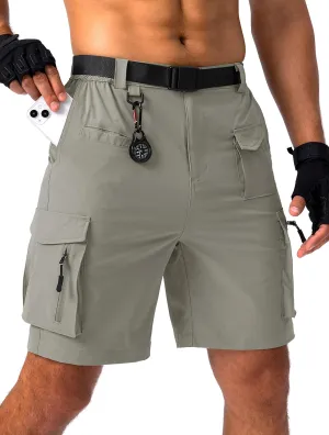 Viodia Men's Hiking Cargo Shorts Stretch Tactical Shorts for Men with 8 Pockets Quick Dry Lightweight Shorts for Work Fishing