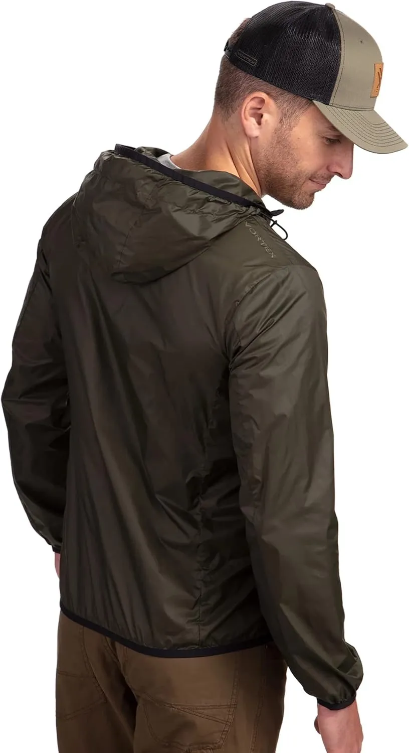 Vortex Men's Storm Silencer Pro Rain Breaker Jackets - DWR Treated, Packs Into Own Pocket