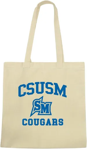 W Republic 1102-506-NAT California State San Marcos Cougars Institutional Seal Tote Bags, Natural - One Size
