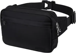 Waist Bag Belt Bag Women Men Crossbody Bags Theft Fashion Waist Packs Hiking Running Travel Walking(Black)