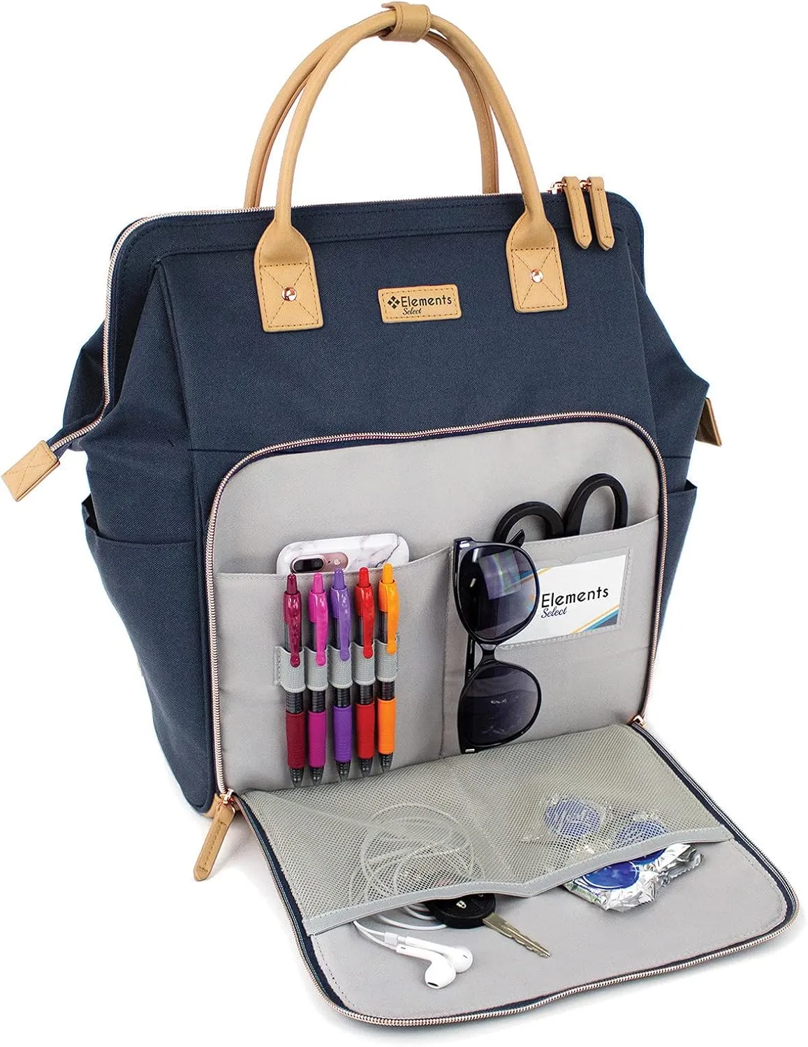 Water-Resistant Medical Clinical Teacher Nurse Bag for Work and Nursing Student Backpack Elements Select ES2806