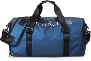 Waterproof Sports Duffel Bag, Large Capacity Gym Travel Bag with Adjustable Shoulder Strap, Multiple colors are available (Dark Blue)