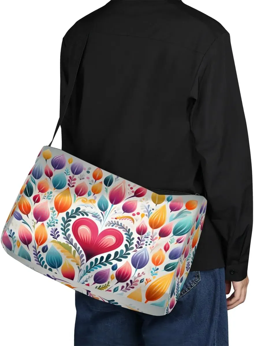 Weekend Bag Abstract Delicate Printing Lightweight Carry On Duffel Bag Waterproof Gym Bag Pu Leather Duffle Bag for Workout Travel Sport