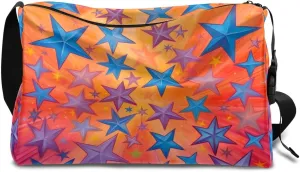Weekend Bag Abstract Pattern Colorful Lightweight Carry On Duffel Bag Waterproof Gym Bag Pu Leather Duffle Bag for Workout Travel Sport