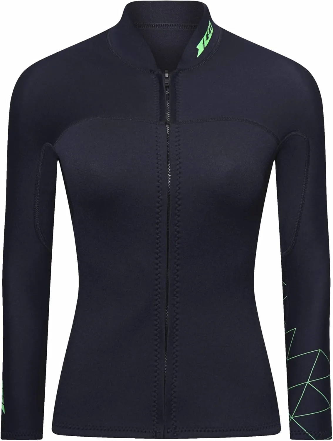 Wetsuit Top Men&Women 1.5mm/3mm Neoprene Wetsuits Jacket,Front Zipper Long Sleeves Diving Suit for Swimming,Snorkeling,Scuba Diving,Surfing