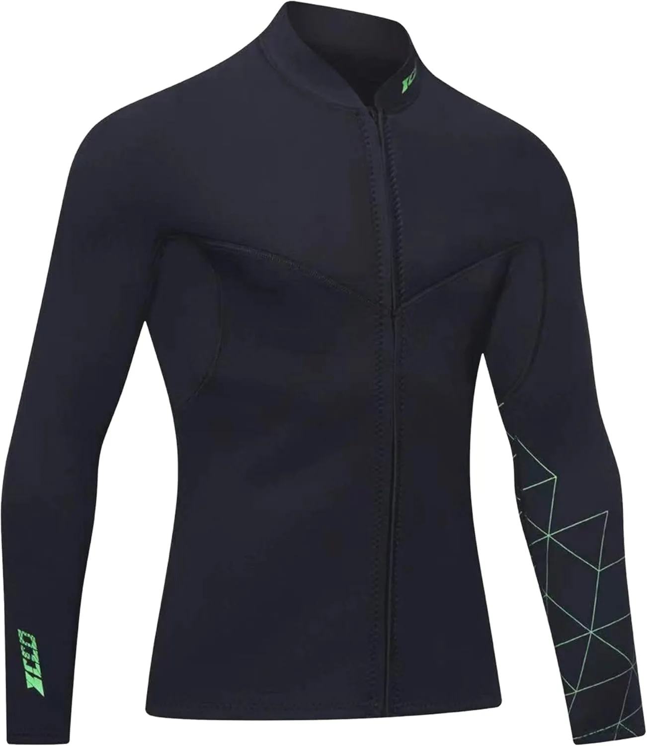 Wetsuit Top Men&Women 1.5mm/3mm Neoprene Wetsuits Jacket,Front Zipper Long Sleeves Diving Suit for Swimming,Snorkeling,Scuba Diving,Surfing
