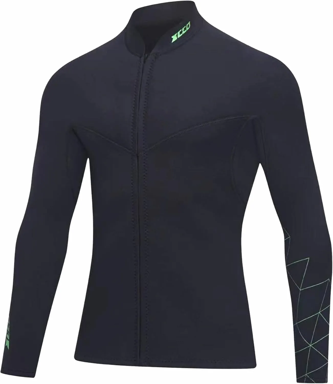 Wetsuit Top Men&Women 1.5mm/3mm Neoprene Wetsuits Jacket,Front Zipper Long Sleeves Diving Suit for Swimming,Snorkeling,Scuba Diving,Surfing