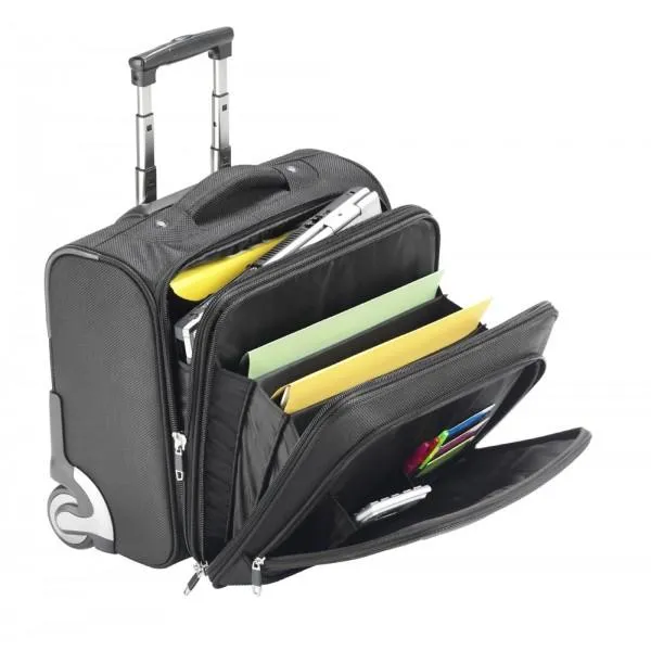 Wheeled 15.6" Laptop Business Trolley Case - Black