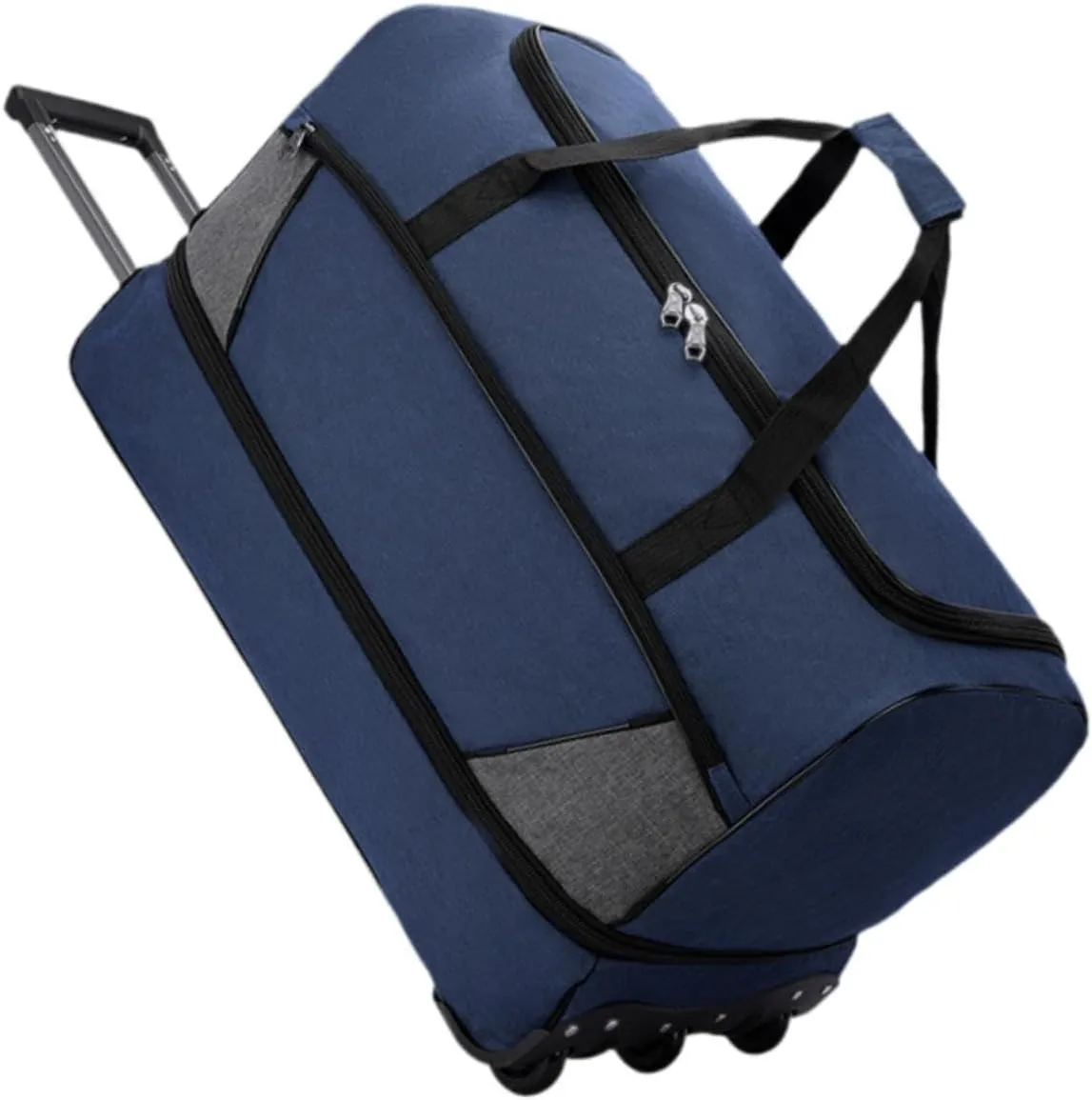 Wheeled Travel Duffel Bag with Compartments for Carrying Clothes, Blue S