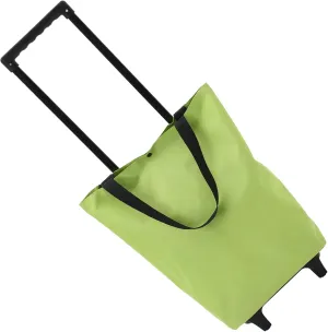Wheeled Trolley Cart with Tote Bag Rolling Trolley Wheels Bag Wheels Foldable Wagon Cart for Women