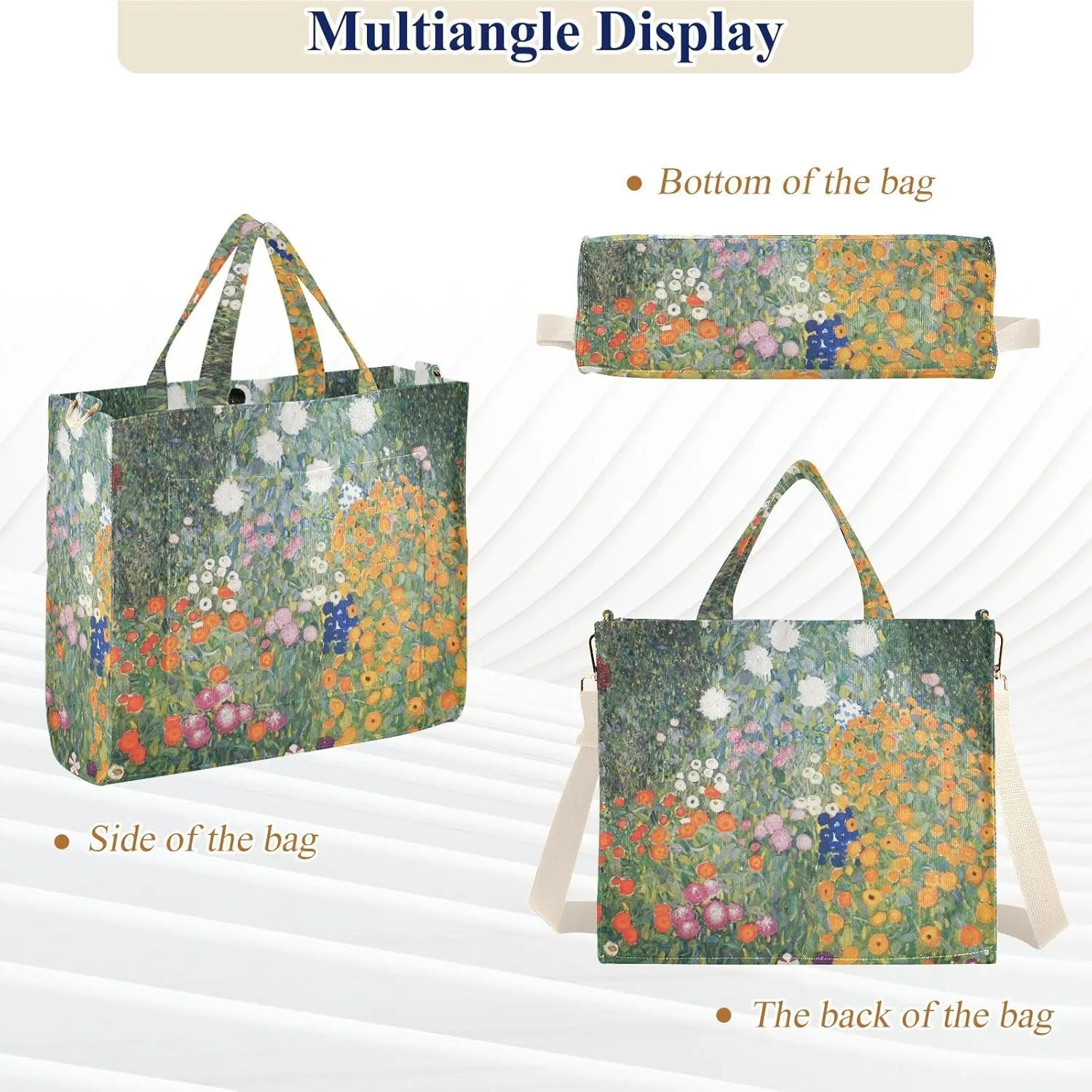 WIHVE Tote Bag for Women Corduroy Handbag Fashion Crossbody Bag