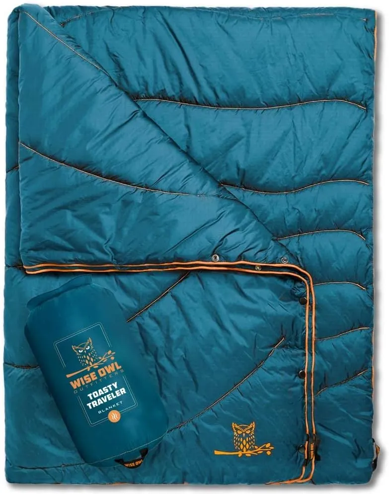 Wise Owl Outfitters Nylon Camping Blanket - Packable & Waterproof Camping Quilt - Stadium Blanket, Backpacking, Camping, Travel, and Hiking