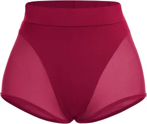 Women High Waist Mesh Tulle Spliced Activewear Yoga Shorts Dance Bottoms Rave Booty Shorts Mini Hot Pants