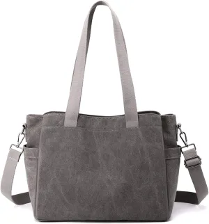 Women Shoulder Bag Crossbody Bag Canvas Handbag Top Handle Bag Casual Messenger Bag