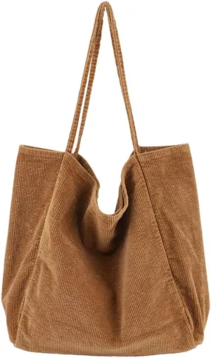 Women Shoulder Bags Corduroy Bag Handbag Work Bags Hobo Tote Bags