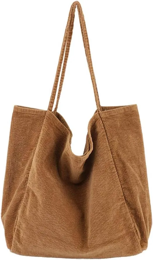 Women Shoulder Bags Corduroy Bag Handbag Work Bags Hobo Tote Bags