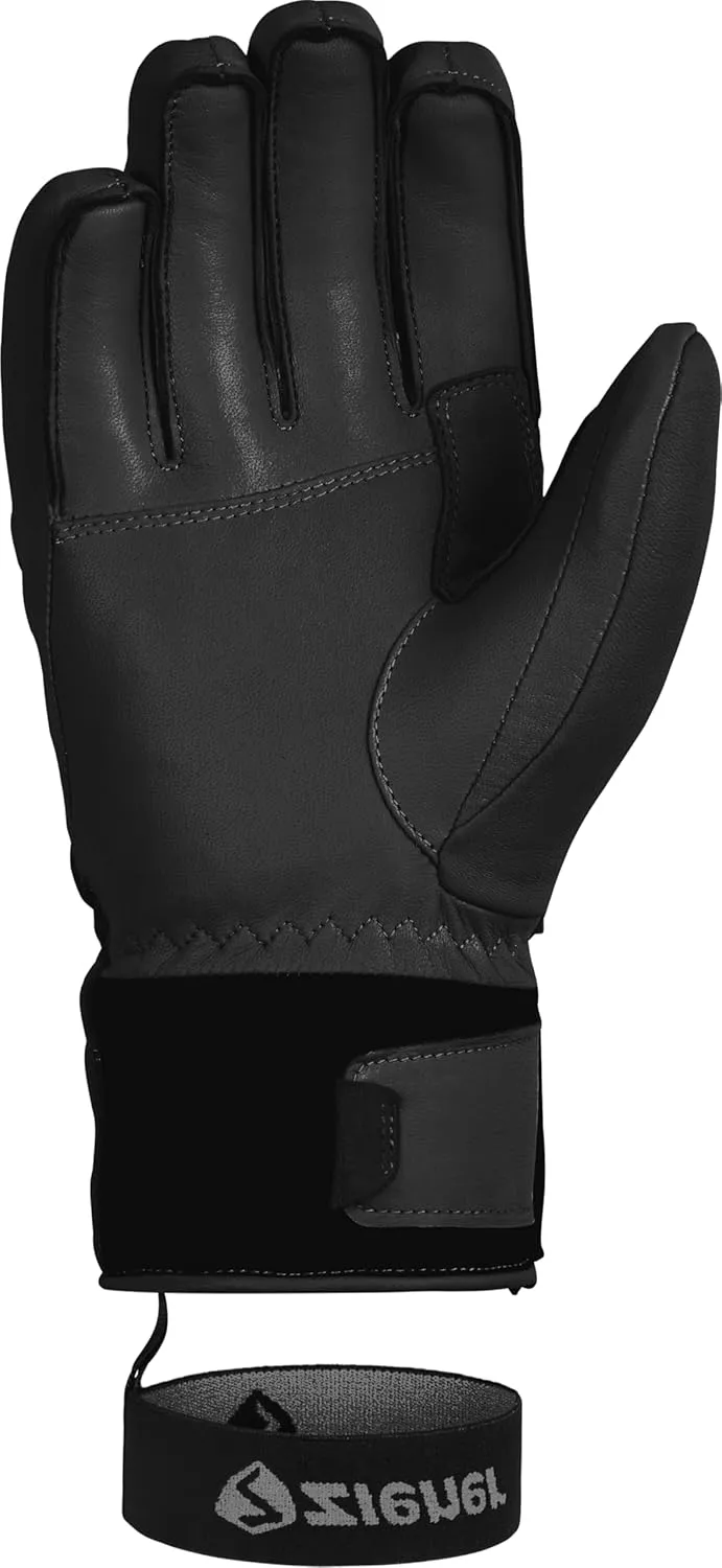Women's Alpine Ski Leather Gloves Kuma Black