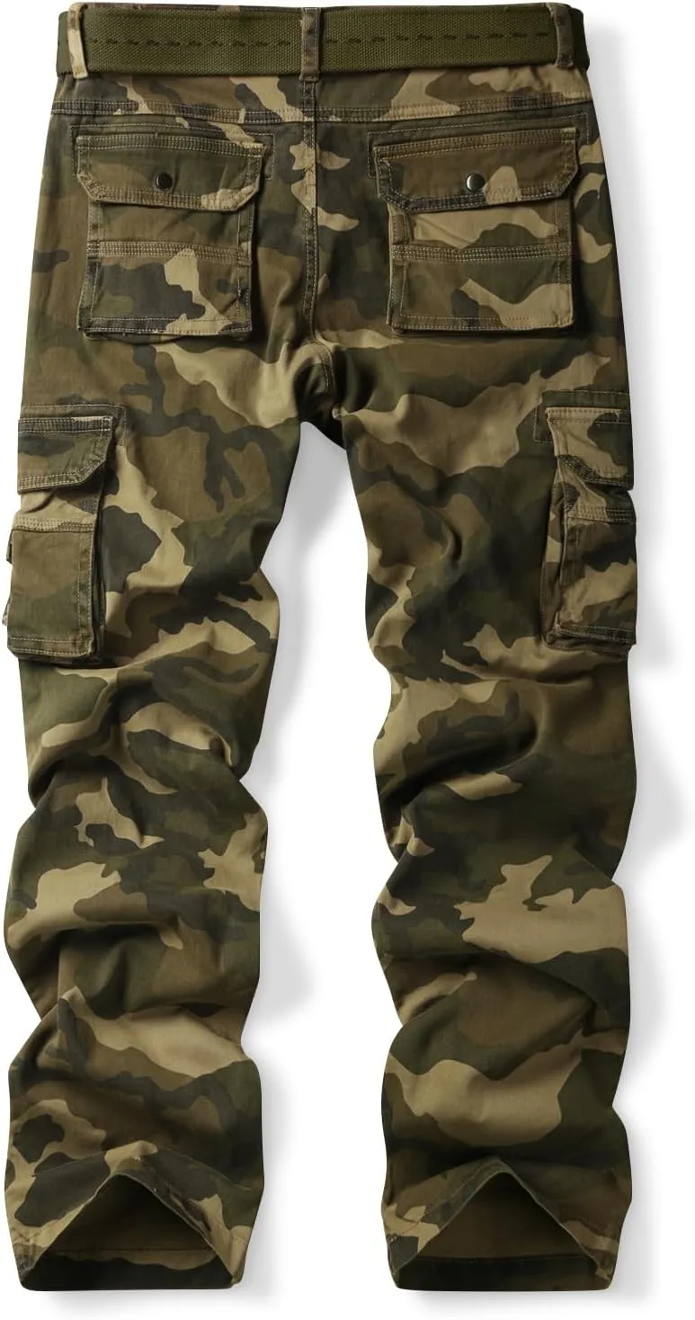 Womens Cargo Pants with Pockets Outdoor Casual Ripstop Camo Tactical Combat Work Pants