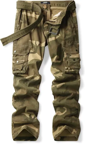 Womens Cargo Pants with Pockets Outdoor Casual Ripstop Camo Tactical Combat Work Pants