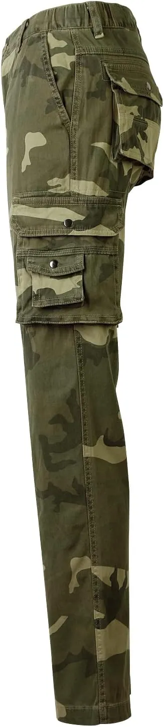 Womens Cargo Pants with Pockets Outdoor Casual Ripstop Camo Tactical Combat Work Pants