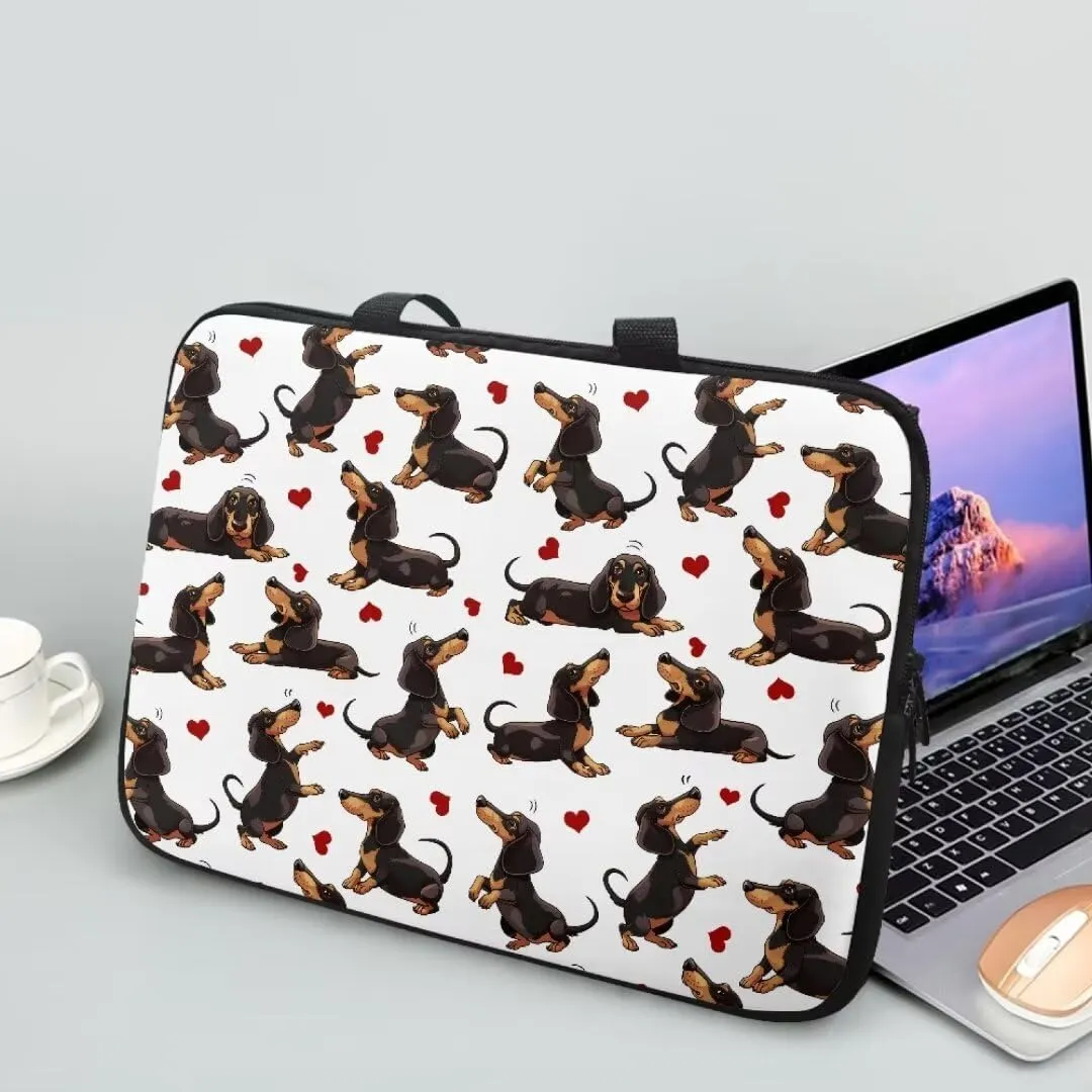 Womens Computer Carrying Bag Laptop Sleeve Cute Corgi Waterproof Computer Case Compatible with Notebook Computer Chromebook Briefcase-17