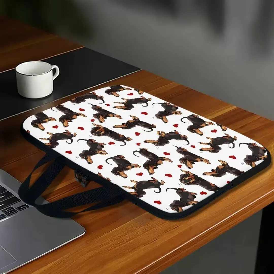 Womens Computer Carrying Bag Laptop Sleeve Cute Corgi Waterproof Computer Case Compatible with Notebook Computer Chromebook Briefcase-17