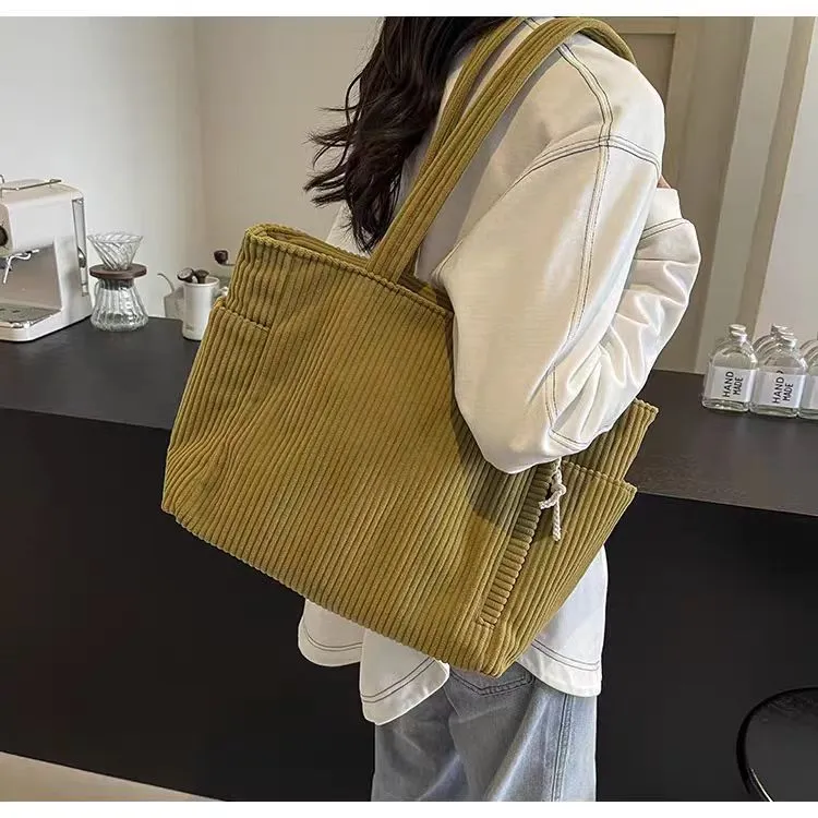 Women's Creative Corduroy One Shopping Advanced Shoulder Bags