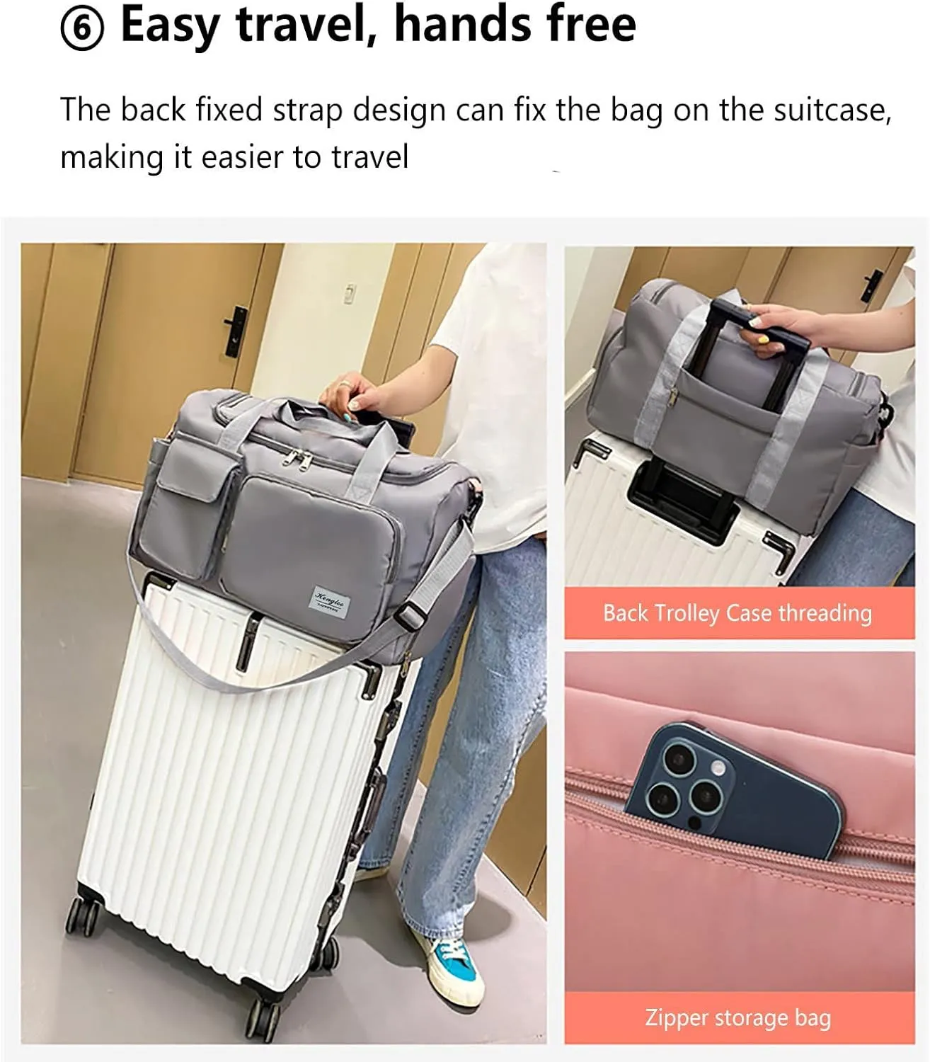 Womens Gym Bag with Shoes Compartment,28L Duffel Bags for Traveling,Gym Duffle Bag for Workout Sports Travel Yoga