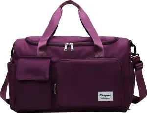 Womens Gym Bag with Shoes Compartment,28L Duffel Bags for Traveling,Gym Duffle Bag for Workout Sports Travel Yoga