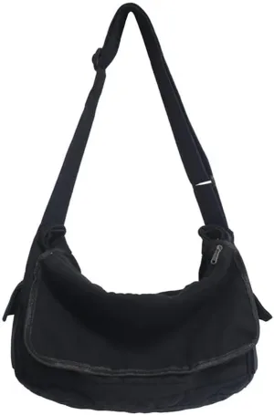 Womens Shoulder Bags Retro Crossbody Bag Multi-Color Casual Messenger Bag Canvas Shopping Bag Large Size Daily Purse