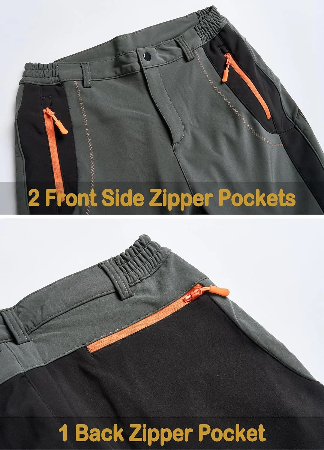 Women's Snow Ski Pants Fleece Lined Winter Outdoor Waterproof Insulated Warm Softshell Hiking Cargo Pants