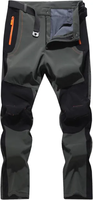 Women's Snow Ski Pants Fleece Lined Winter Outdoor Waterproof Insulated Warm Softshell Hiking Cargo Pants