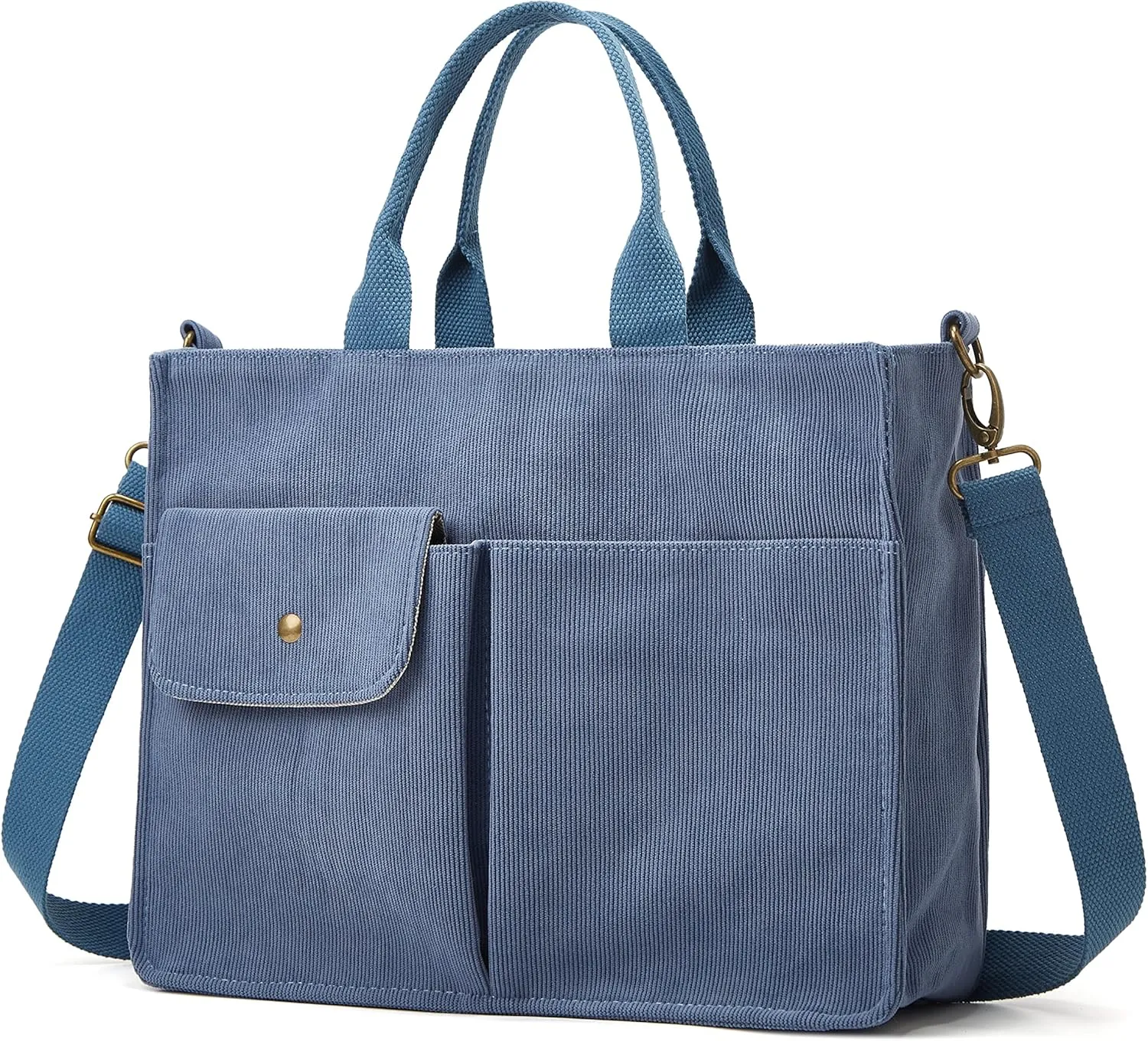 Womens Tote Bag Corduroy Shoulder Bag Handbag Casual Purse Corduroy Large Capacity Hobo Bag Messenger Bag