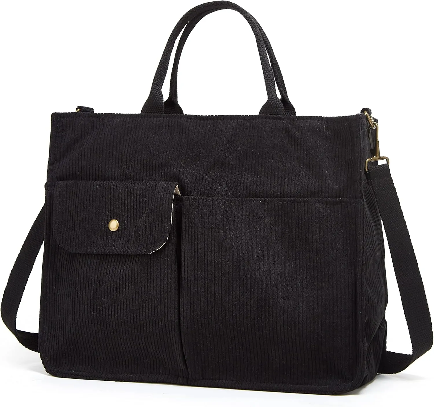 Womens Tote Bag Corduroy Shoulder Bag Handbag Casual Purse Corduroy Large Capacity Hobo Bag Messenger Bag