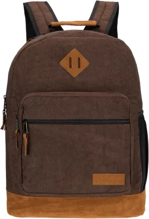 Wrangler Yellowstone Western-Style Backpack Corduroy Casual Daypack for Travel, Everyday Use with Padded Laptop Notebook Sleeve (Dark Brown Corduroy)