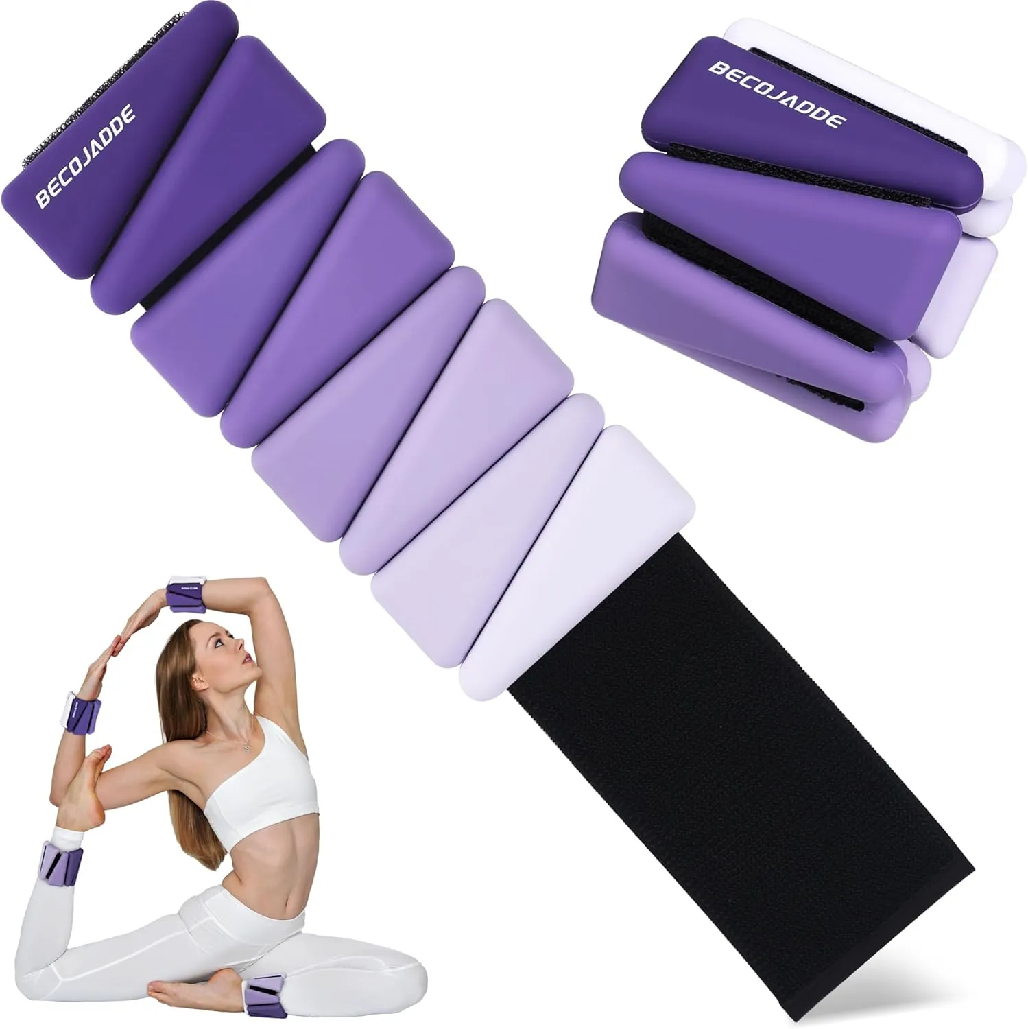 Wrist Weights for Women At Home Ankle Weights Set of 2 (1 lb/2 lbs Each) Adjustable Weighted Wristbands Arm Leg Weights for Women Men Suitable for Walking Swimming Running Pilates Yoga Gym