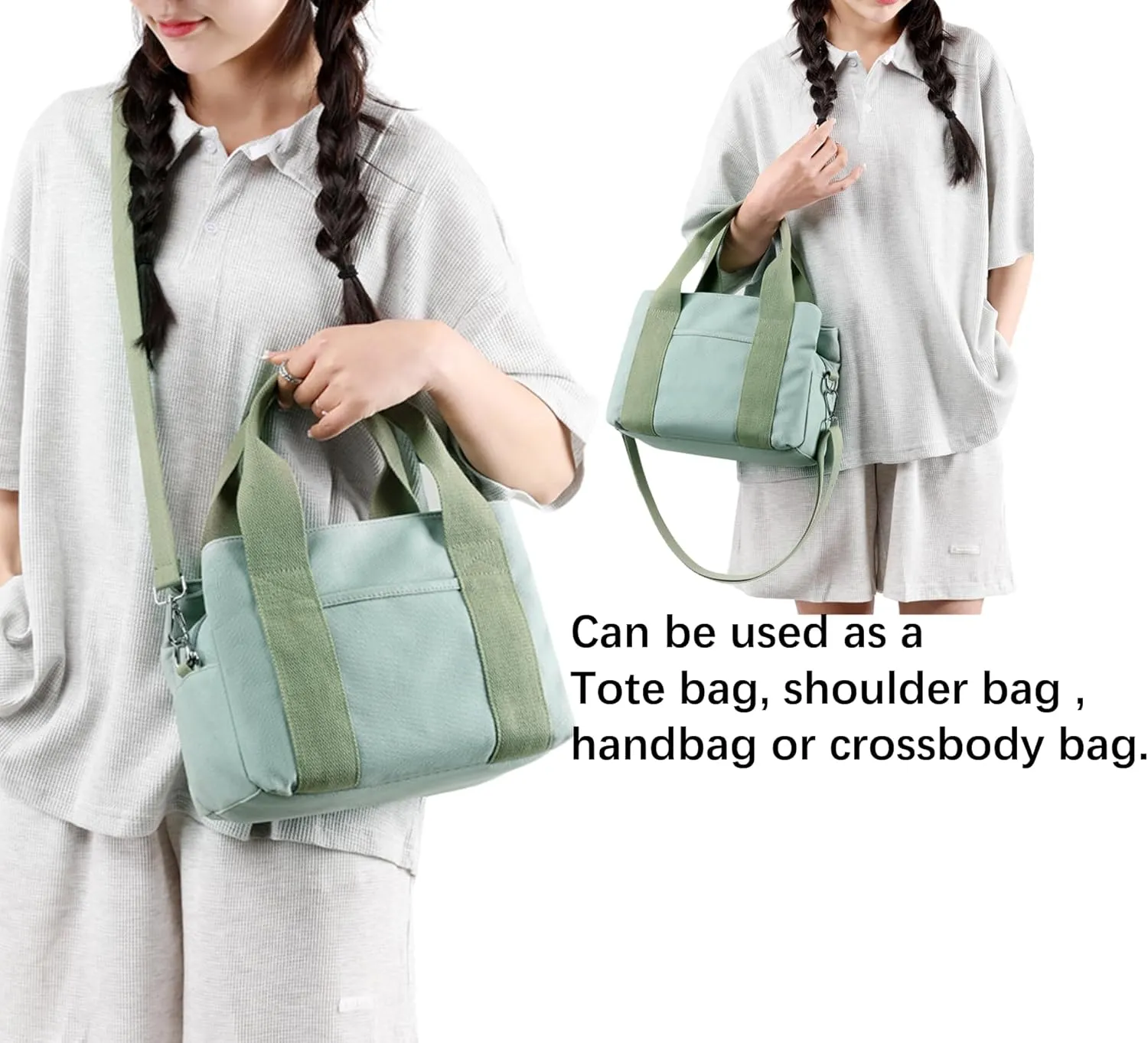 Wxnow Canvas Messenger bags for women,Tote Crossbody Shoulder Bag Satchel Purse