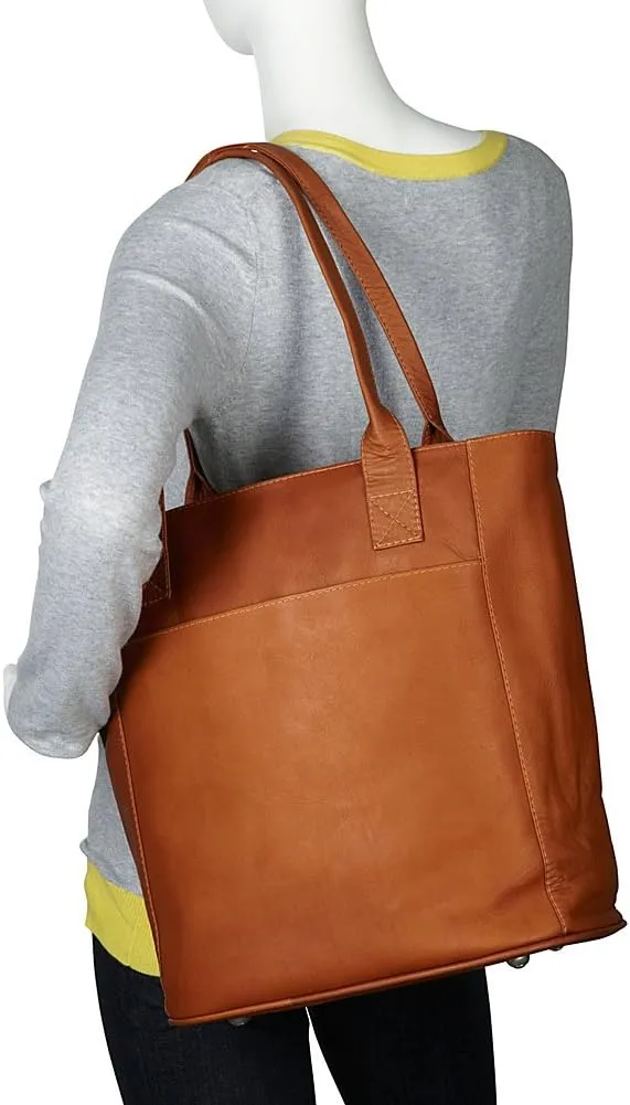 XL Laptop Tote Bag, Saddle, One Size