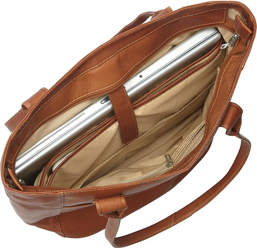 XL Laptop Tote Bag, Saddle, One Size