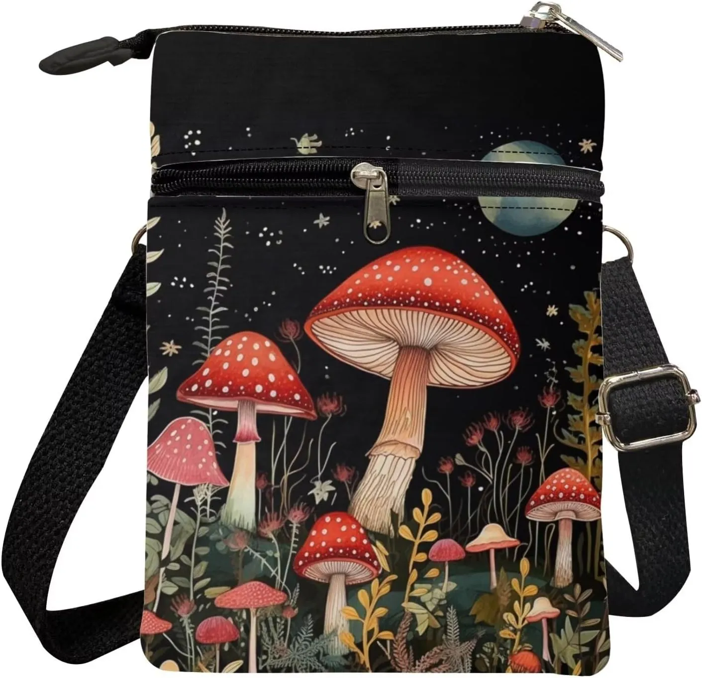 Xpyiqun Canvas Cross-body Bags for Women Small Cellphone Purse Shoulder Handbag