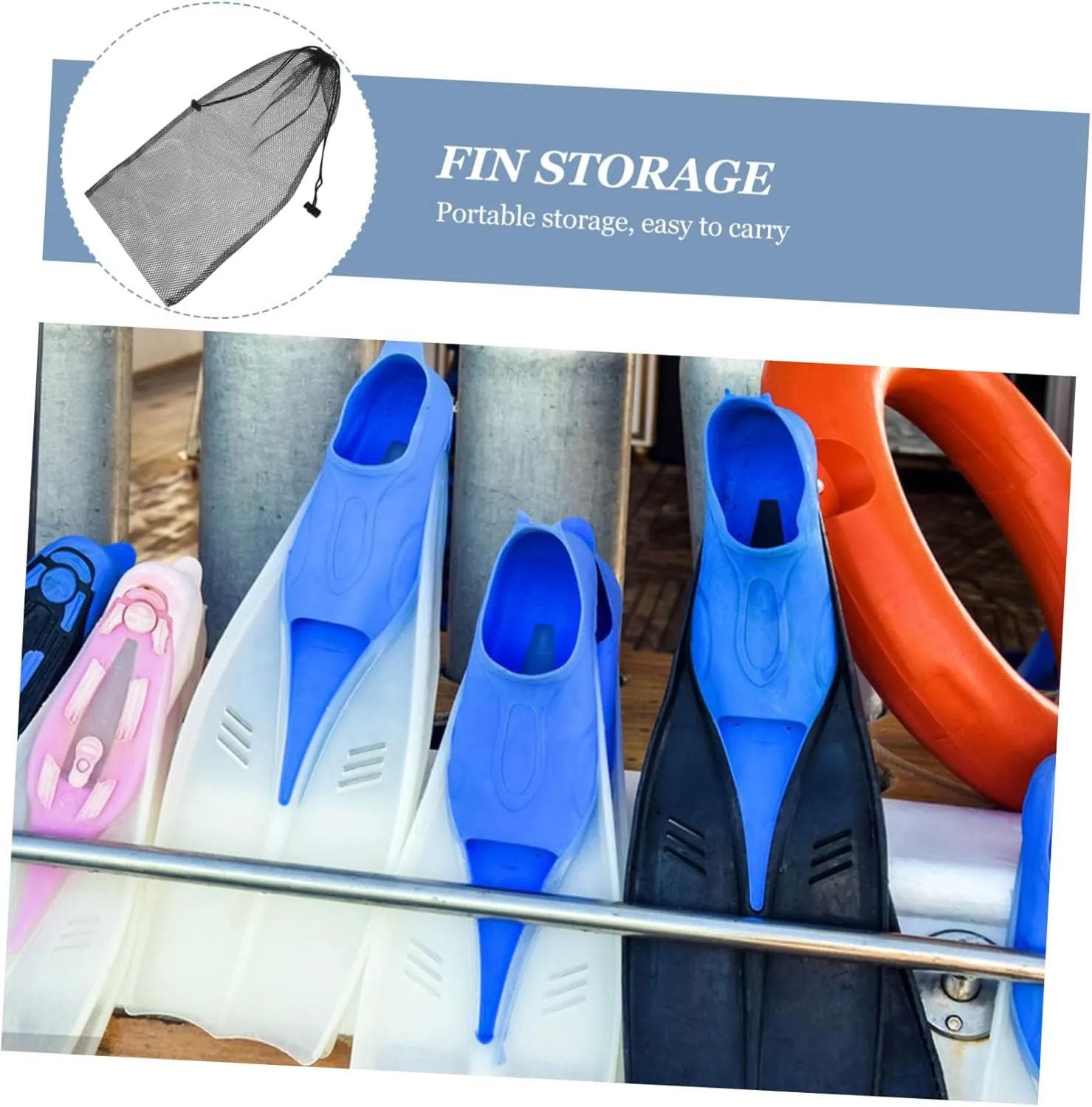 YARNOW Fins Storage Bag Mesh Bags Age Bags Gym Bag Aging Bags Scuba Diving Gear Swim Equipment Bag Snorkel Mesh