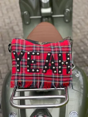 'YEAH' Camo   Red Tartan Messenger Bag