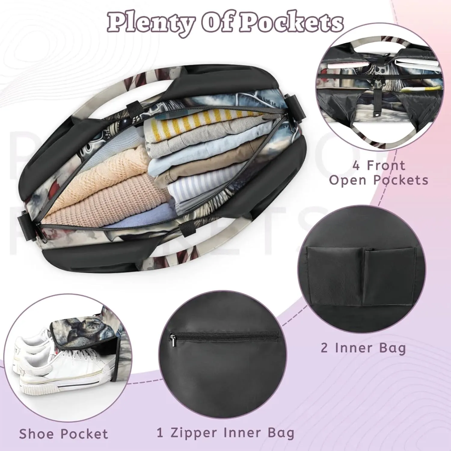 Yoga Tote Bag for Women Sea Turtle Stars Stripes Beach Bag with Shoe Storage & Yoga Mat Strap Waterproof Weekender Duffle Bag for Travel Fitness Weekend Trips