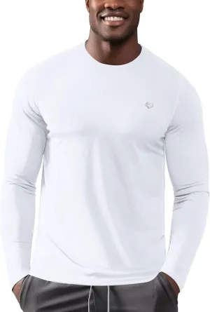 Zengjo Mens Baselayer Shirt Long Sleeve Athletic Running T Shirts Lightweight Undershirt