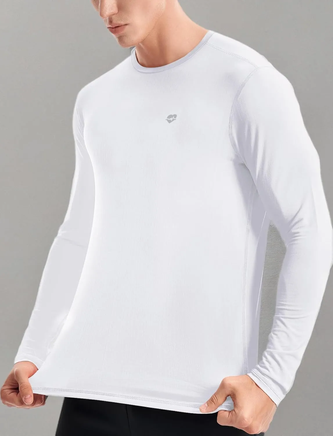 Zengjo Mens Baselayer Shirt Long Sleeve Athletic Running T Shirts Lightweight Undershirt