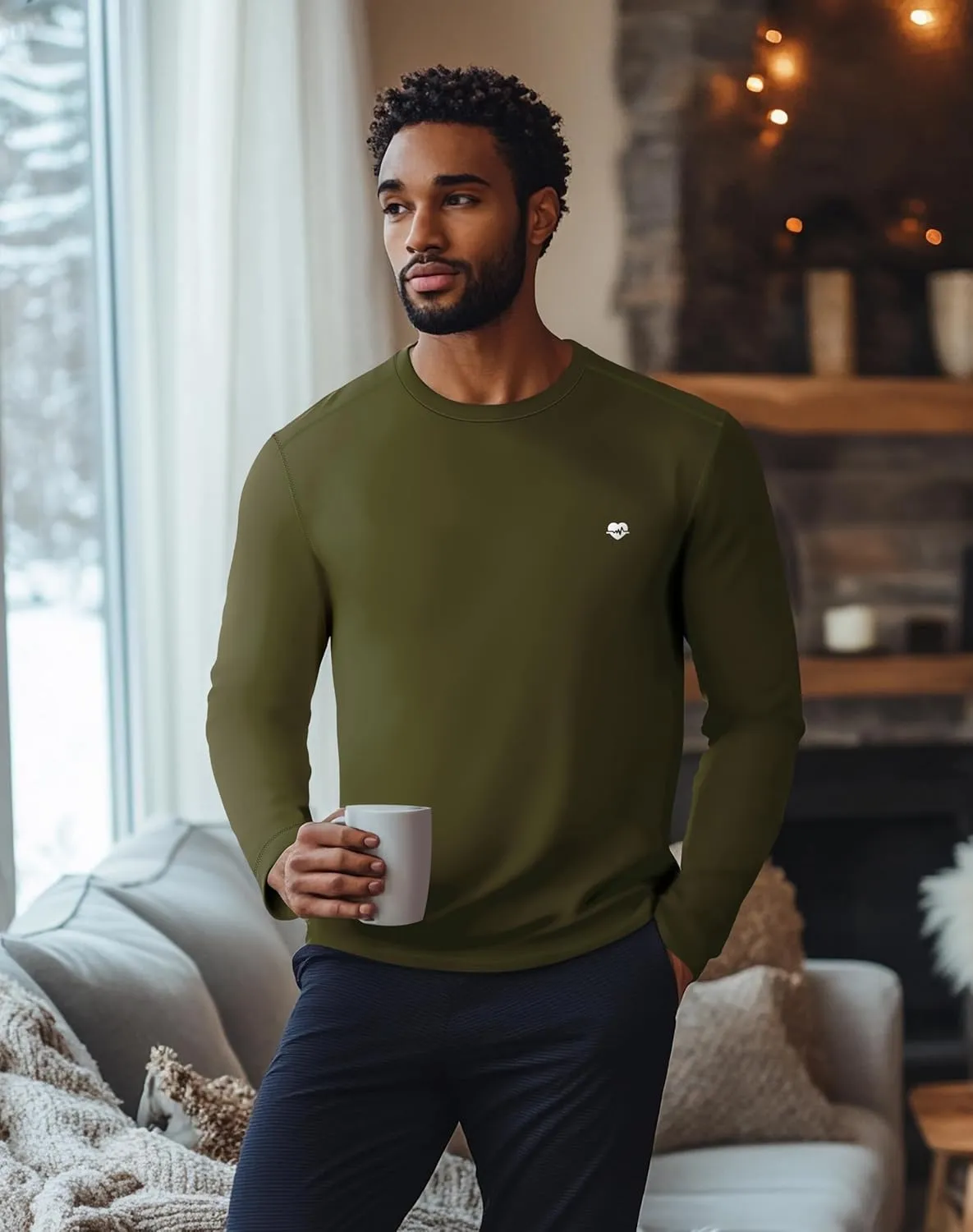 Zengjo Mens Baselayer Shirt Long Sleeve Athletic Running T Shirts Lightweight Undershirt