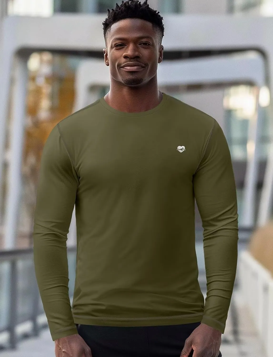 Zengjo Mens Baselayer Shirt Long Sleeve Athletic Running T Shirts Lightweight Undershirt